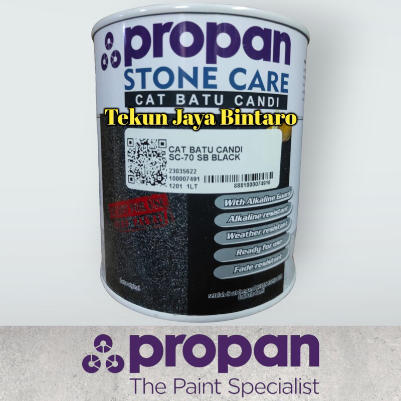 PROPAN STONE CARE SC-70 SB BLACK 1 LITER / CAT BATU ALAM WARNA HITAM ,BATU CANDI