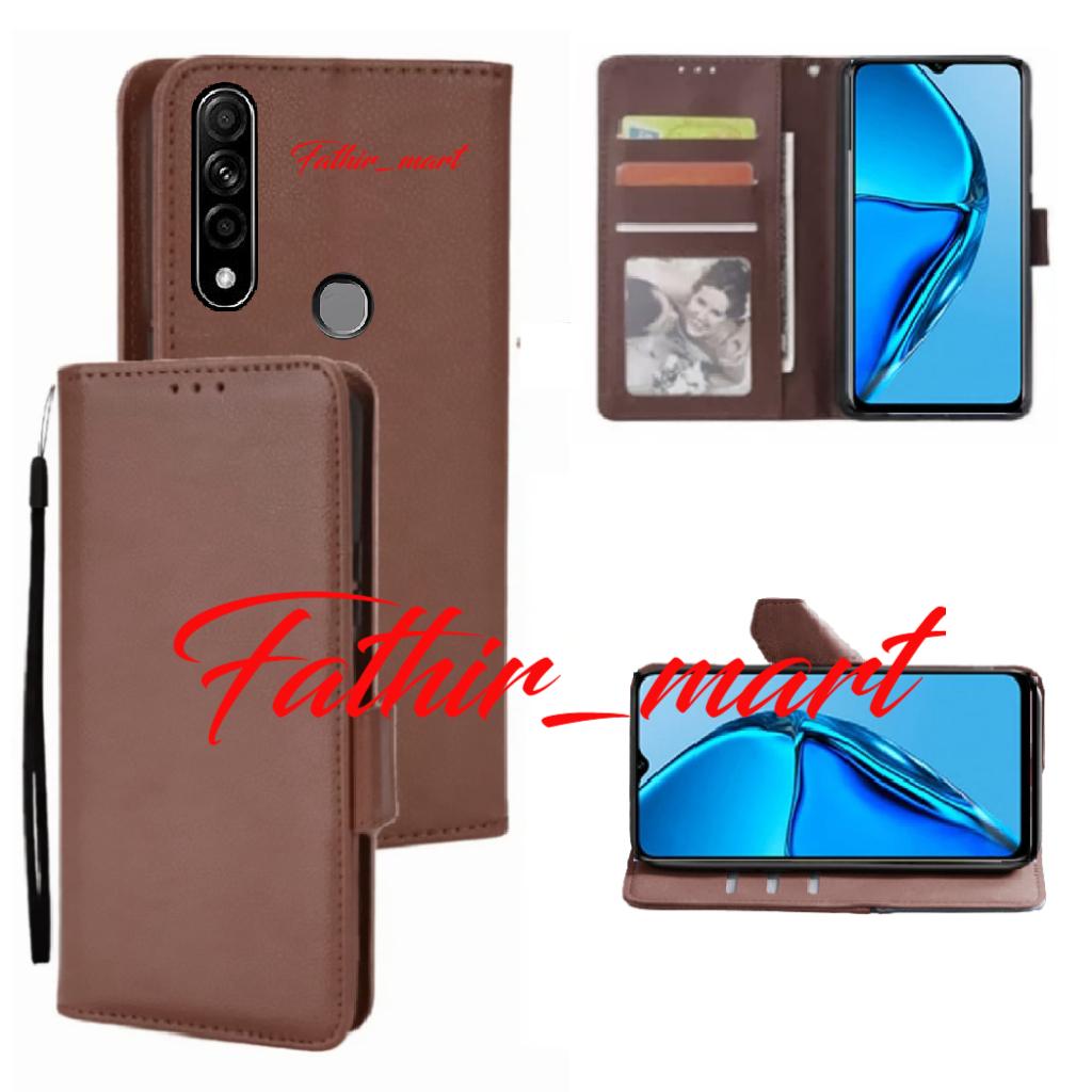 Case Dompet Hp OPPO A31 2020 Case Leather Flipcase Cover Kulit Casing Dompet