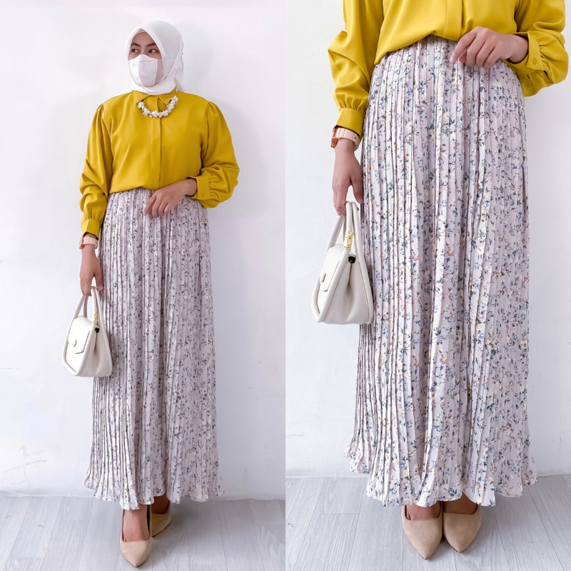 AYARA SKIRT | ROK PLISKET WANITA IMPORT PAKAIAN CEWEK