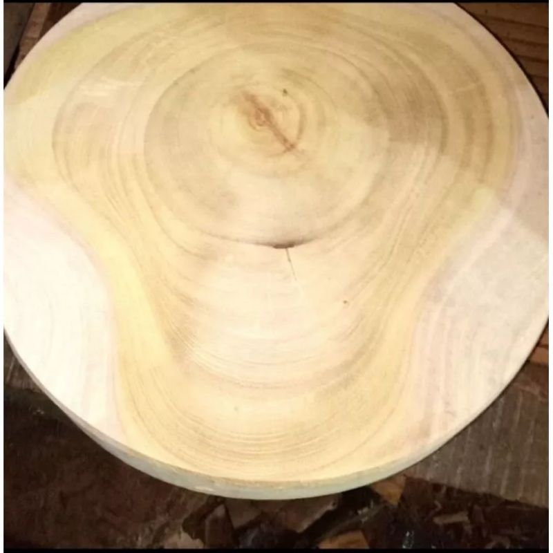 Talenan/tatakan kayu asem bulat diameter 25cm