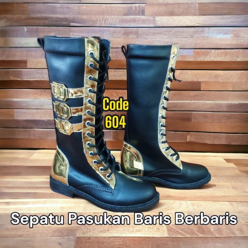 Sepatu mayoret/drumband tali depan