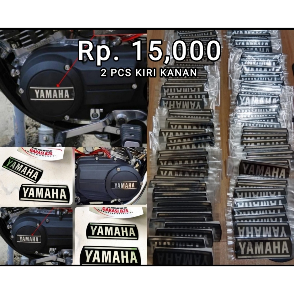 emblem logo stiker tulisan yamaha blok mesin bak mesin rxs rx s yt115 yt 115