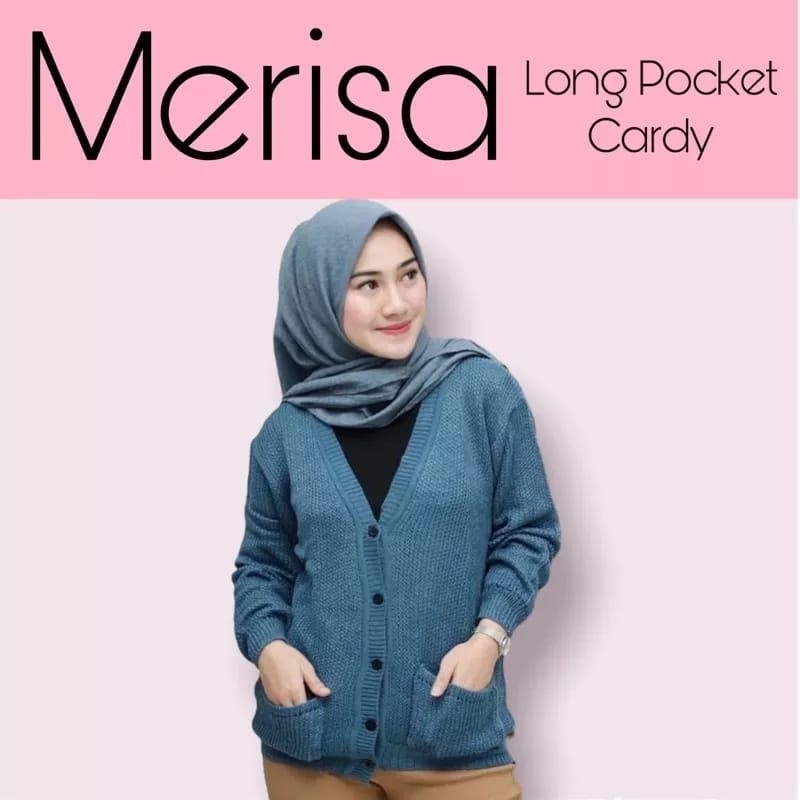 Merisa knit cardy pocket / Kardigan rajut kancing premium / cardigan saku rajut tebal