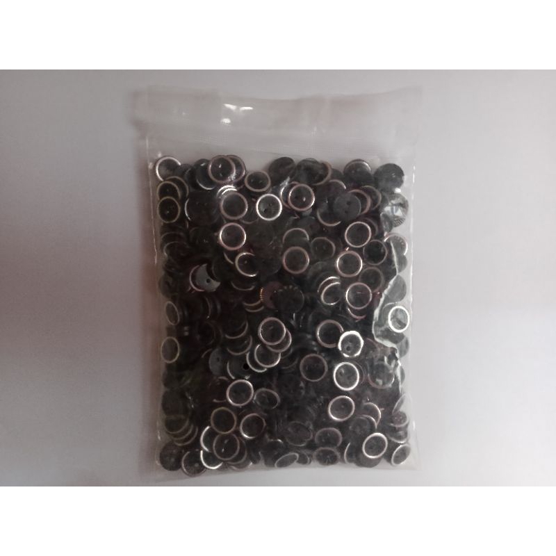 400pcs KANCING LABA - LABA LIST SILVER KANCING BAJU MUSLIM LUBANG 2 13mm /15mm