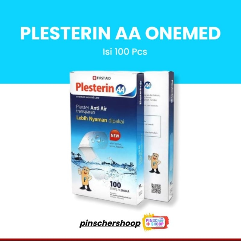 Plesterin AA OneMed Plester Luka Anti Air isi 100 Pcs / Box