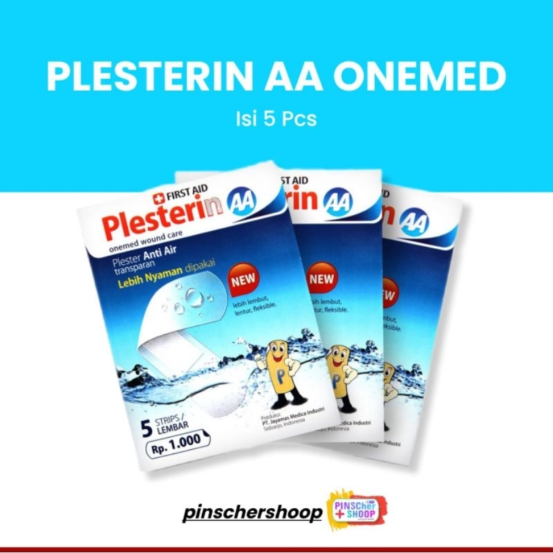 Plesterin AA OneMed Plester Luka Anti Air Amplop isi 5 Pcs