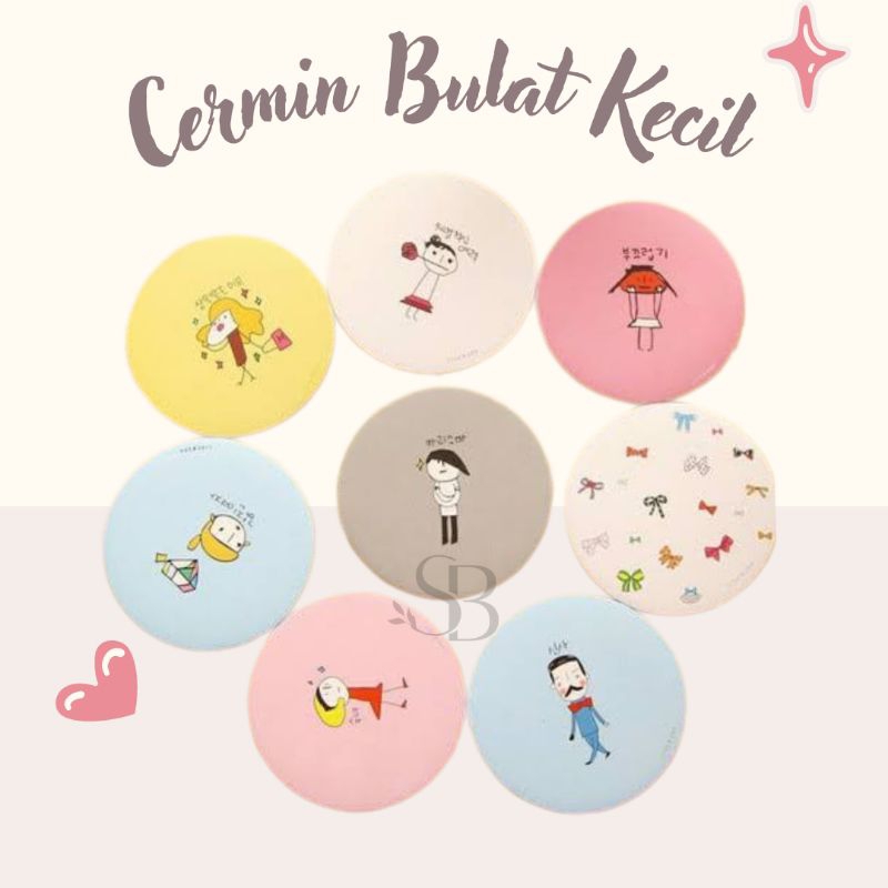 cermin bulat karakter cermin kecil