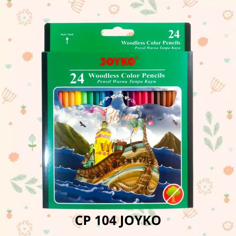 

Joyko Woodless pencil 24 Colours/ Pensil warna tanpa kayu 24 warna CP 104 Joyko