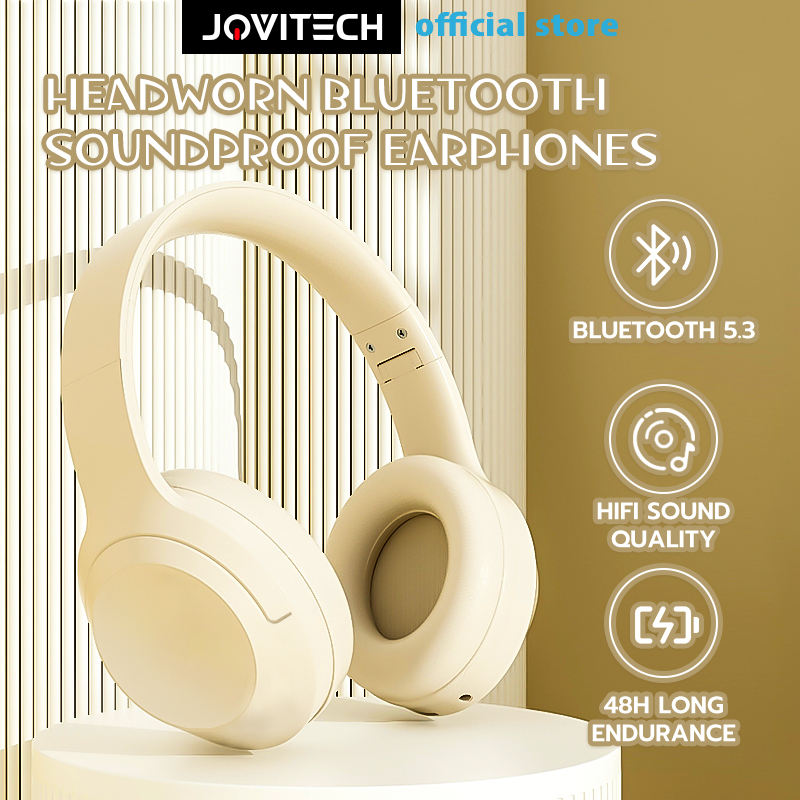 【COD】Jovitech TH18 Foldable Headset Bluetooth Wireless Gaming Headset Bluetooth 5.3 Headphone Lenovo TH10 - H01