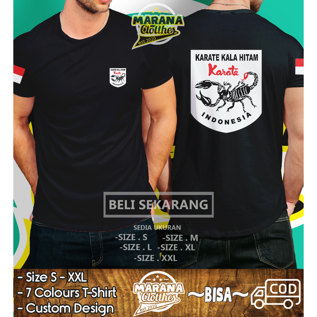 Kaos Karate Kala Hitam DB Baju Distro