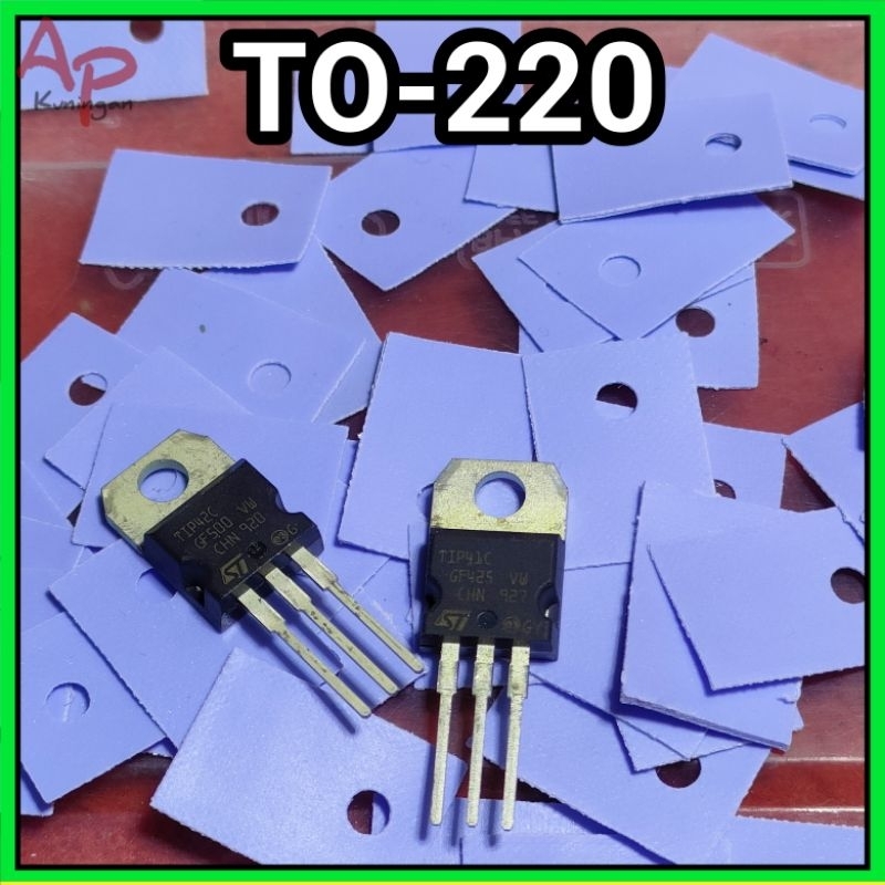 Isolator Karet Transistor Tip31 tip32 tip 41 tip42 atau sejenisnya to220 to 220