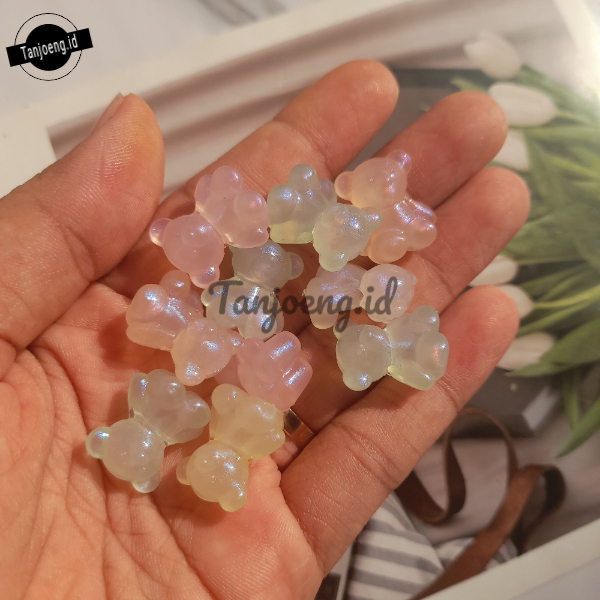 Manik Akrilik Jelly Mote Glitter Glowing Bahan Gelang Kalung dan Aksesoris DIY