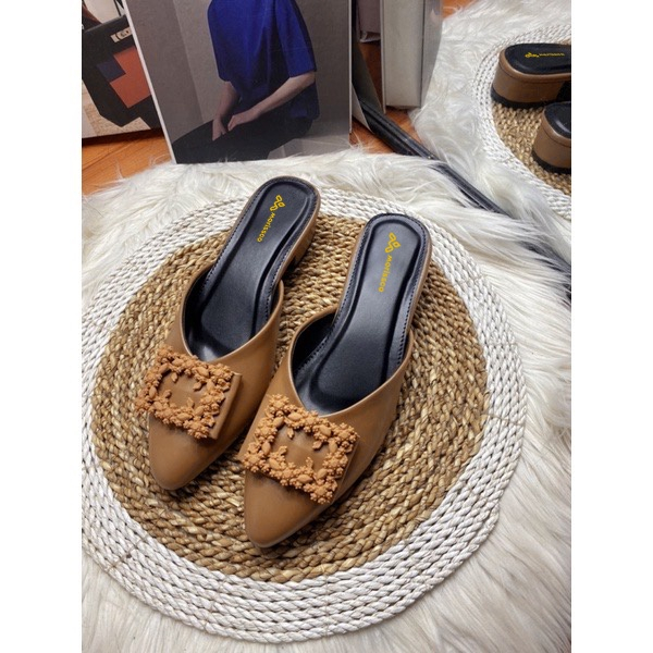 Sandal Wanita Heels Briana Mules Hak Tahu MT 17