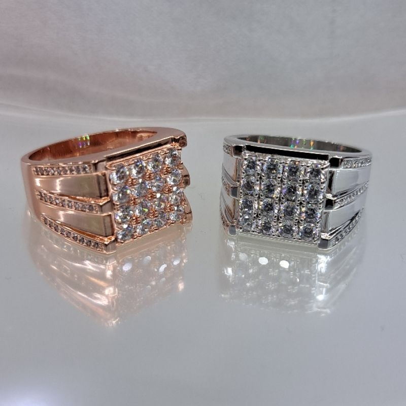 Cincin Titanium Pria Berlian Anti Karat Lapis Kristal (15)