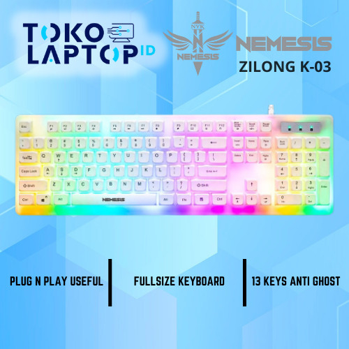 NYK Nemesis Zilong K03 / K-03 Fullsize Keyboard Membrane Wired