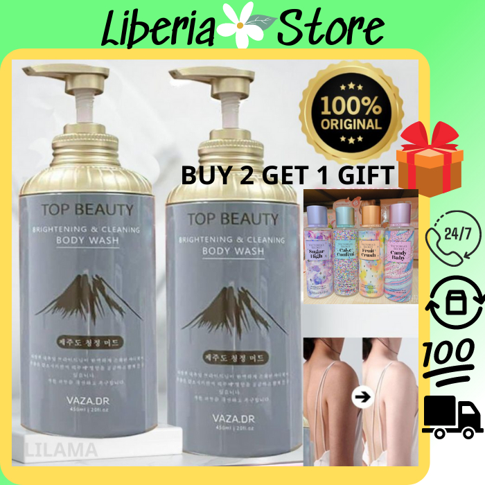 KOREAN DEEP SEA WHITENING SHOWER VAZA.DR Original Impor Lumpur vulkanik Body wash Sabun pemutih bada