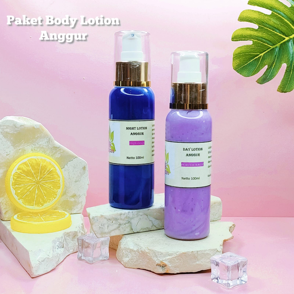 PAKET BODY LOTION PEMUTIH BADAN HIGH DOSIS/LOTION ANGGUR HIGH DOSIS