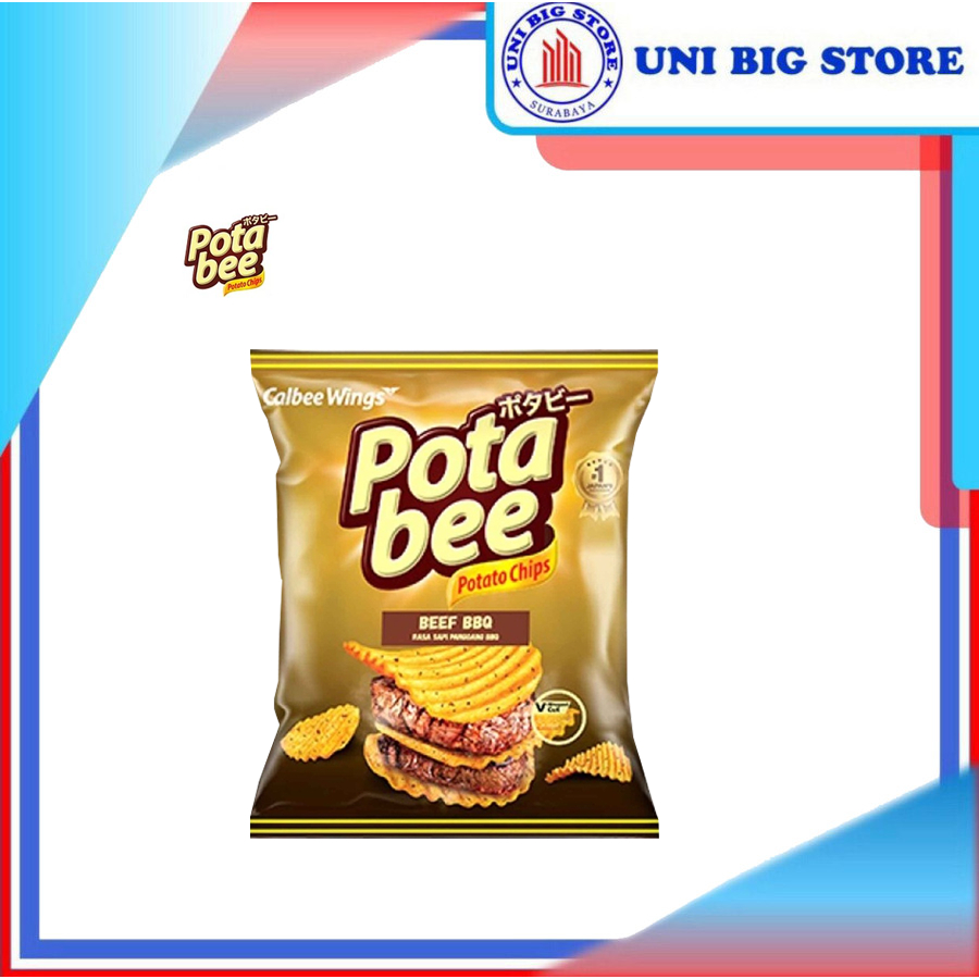 

Potabee Potato Chips BEEF BBQ 15 gr x 10 pcs RENCENG Keripik Kentang