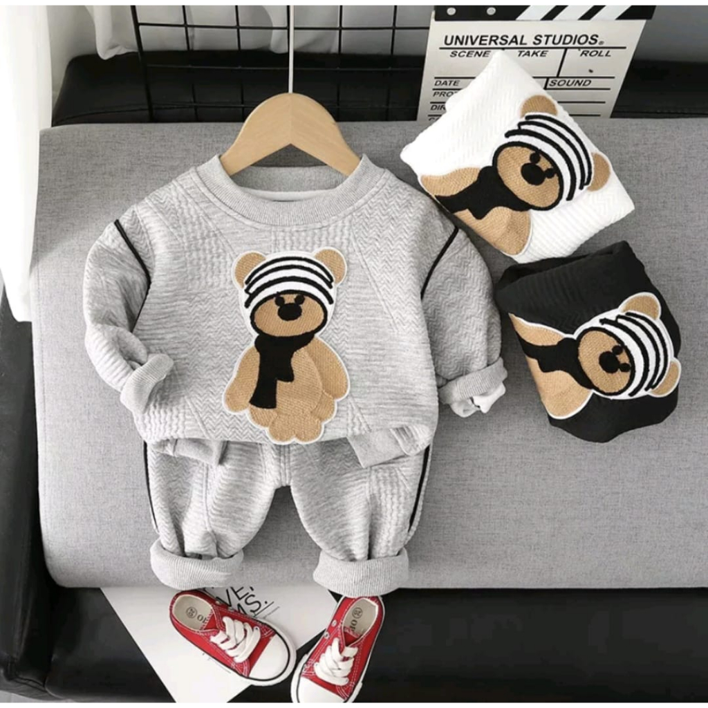 Setelan Baju Sweater Musim Dingin Anak Terbaru //Setelan Pakaian Baju Sweater Anak Laki-laki Dan Perempuan Umur 1-5 Tahun