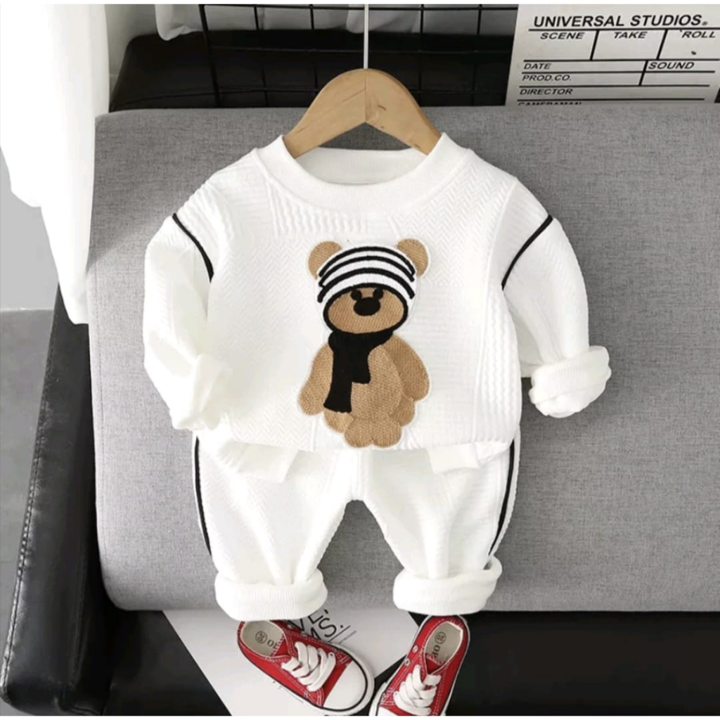 Setelan Baju Sweater Musim Dingin Anak Terbaru //Setelan Pakaian Baju Sweater Anak Laki-laki Dan Perempuan Umur 1-5 Tahun