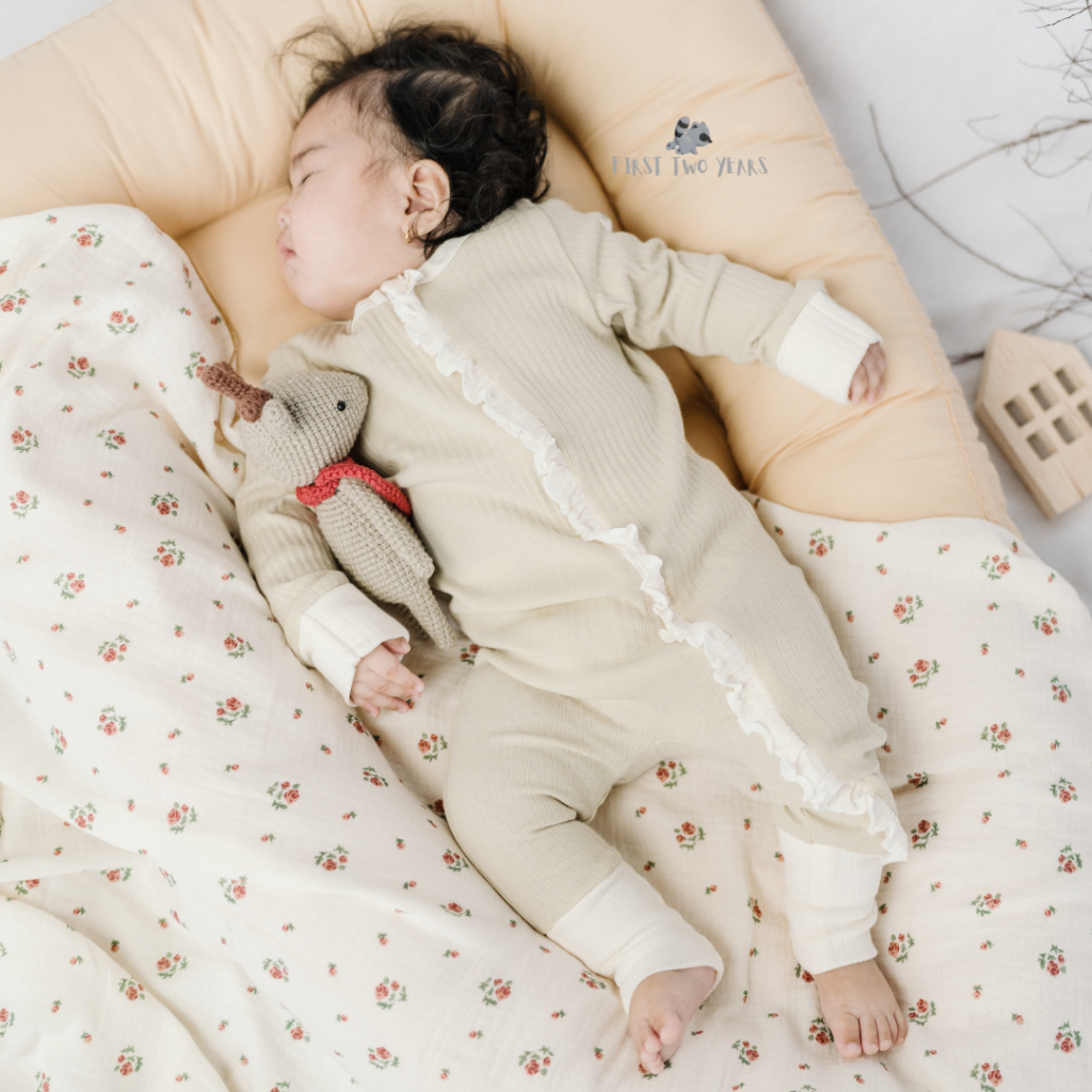 Bohopanna - Sleepsuit Zipper Ruffle / Baju Bayi Perempuan Tangan Panjang