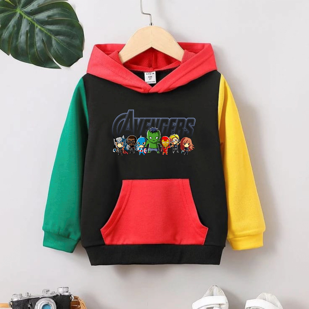 Hoodie Anak Laki Laki Unisexx Marvel karakter Usia 2-12 Tahun/Sweater Anak Keren/Hoodie Anak Anak Terbaru S-XXL