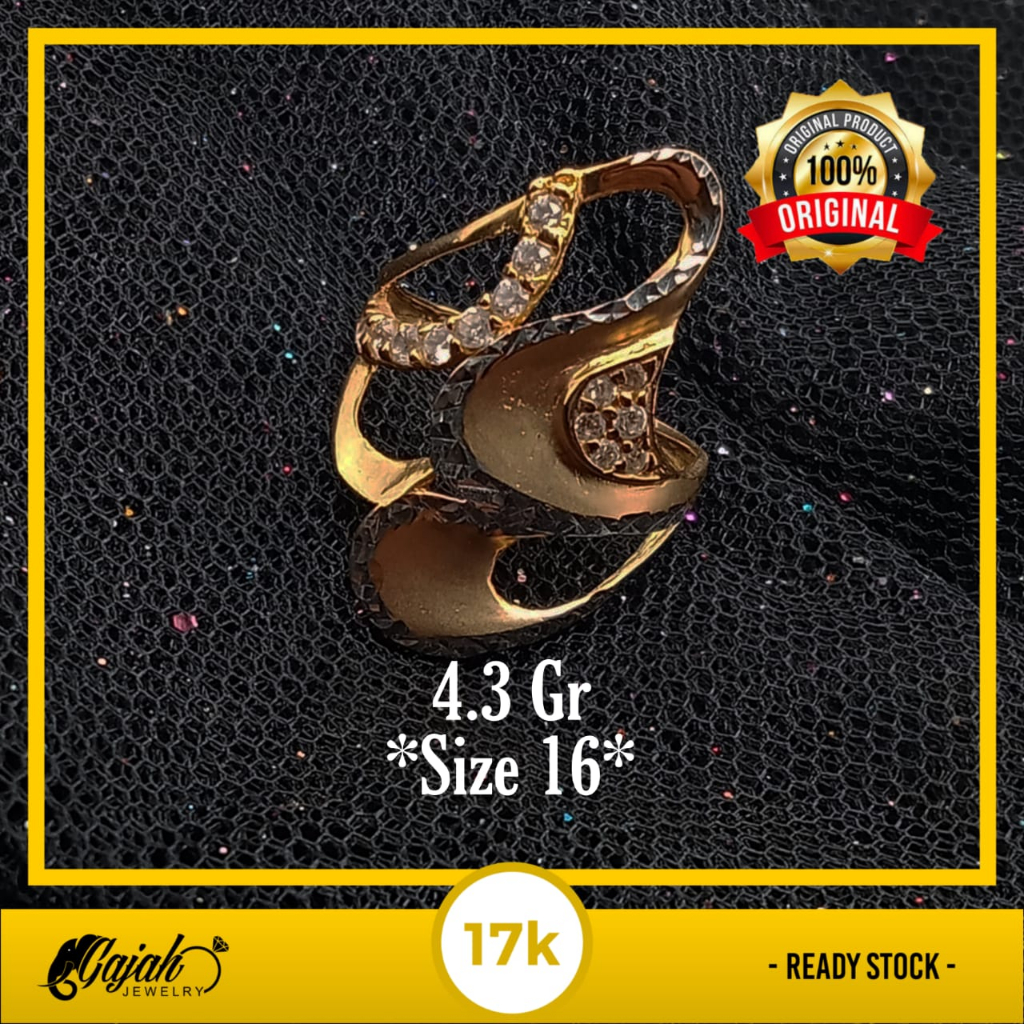 Cincin Emas 17K - 4.3 Gr Kadar 750 - 5182