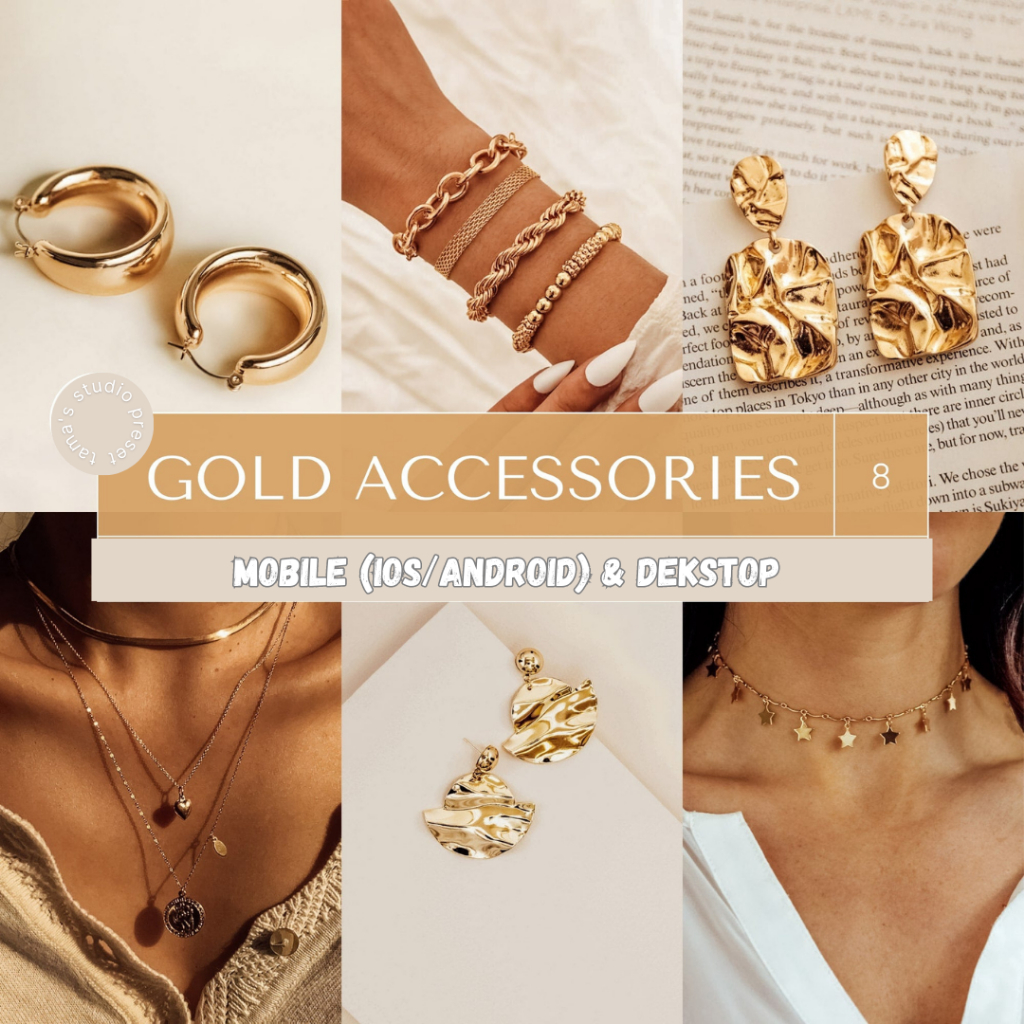 Gold Accessories 8 Mobile &amp; Desktop Presets