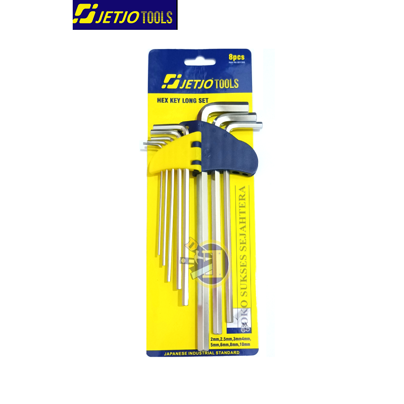 JETJO TOOLS Hex Key long Set 8Pcs Kunci L Panjang Set 8 Pcs Kunci L Panjang Set 8 Pcs / Hex Key Long Set 8pcs / Kunci L Set 8pc Long