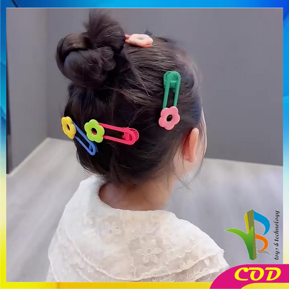 RB-C878 Jepit Rambut Anak Karakter 5IN1 Aksesoris Rambut Anak Perempuan Motif Bunga / Set Jepitan Rambut Korea Motif Love Lucu Isi 5pcs Hair Pin Set Import