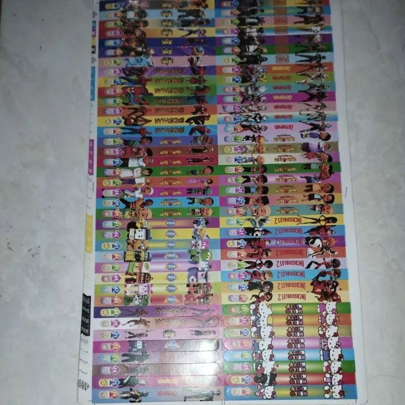

76 PCS KARAKTER STIKER TEMPEL MAINAN ANAK/STIKER STIK POLOS /STIK ES KRIM