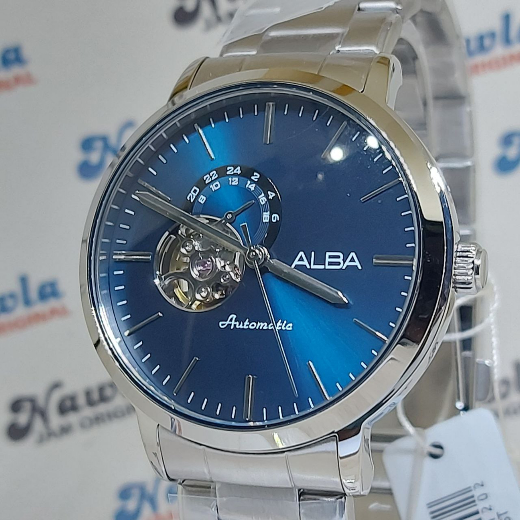 Alba Automatic A9A005X1 Open Heart Blue - Jam Tangan Pria A9A005