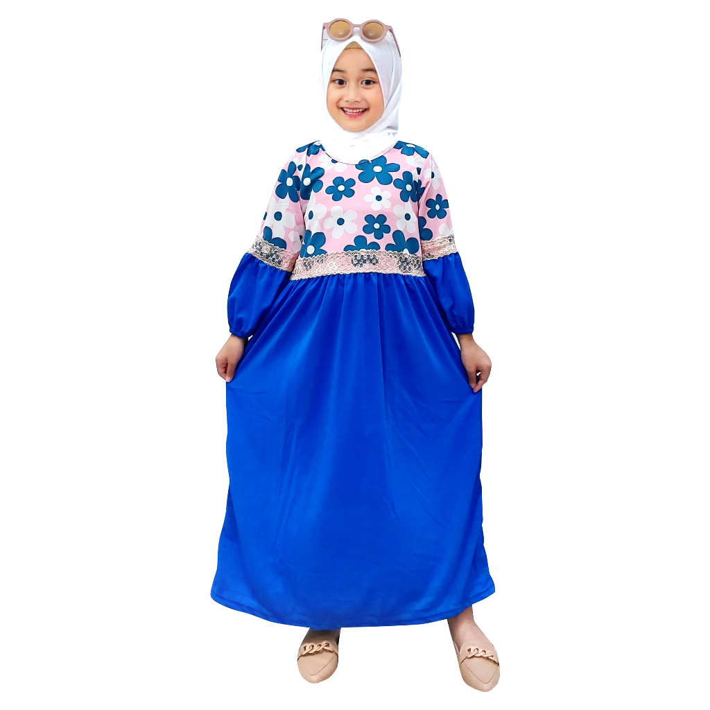 Gamis Talia Bunga Renda Emas CKids