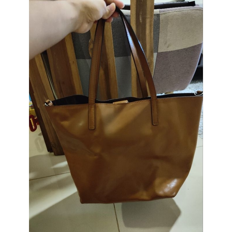 Kaynn Genuine Leather Tote Bag