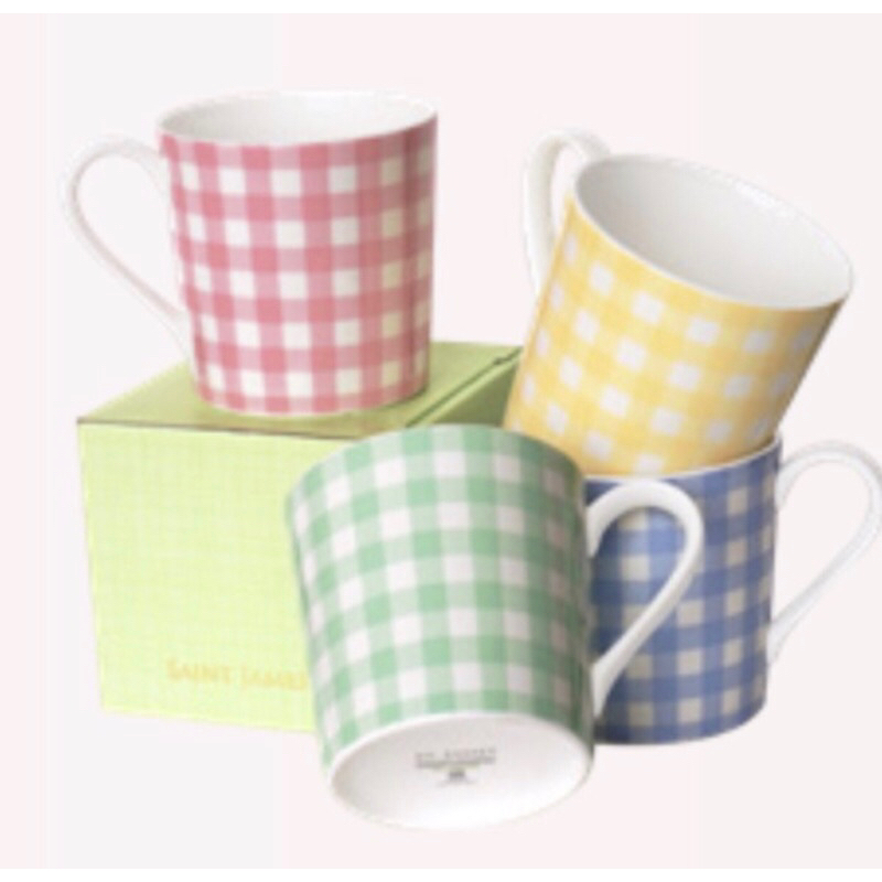 Mug Gelas Saint James Ditsy Gingham Mug Colorful kotak