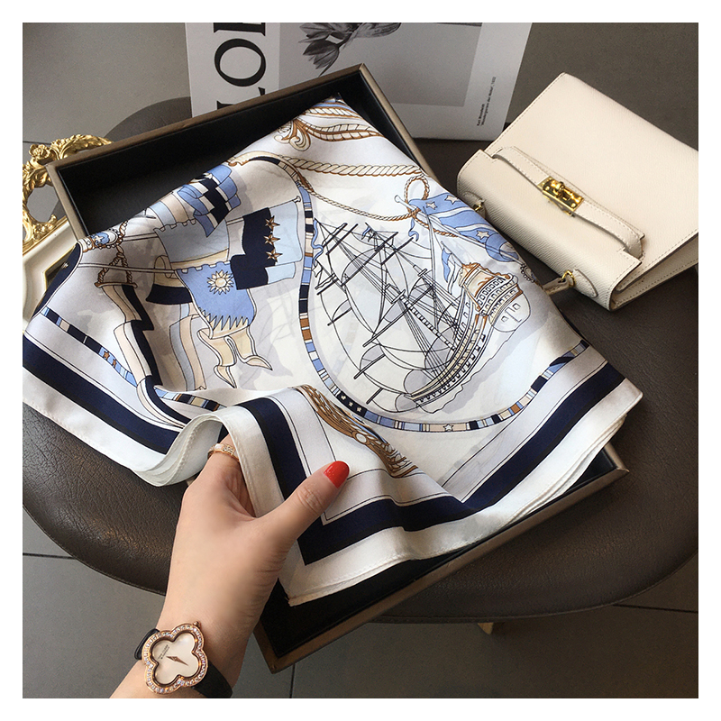 Syal Wanita  70×70 Leher Fashion Import Sutra Soft Scarf Korea Stye Premium Scarf Tas Aksesoris Sederhana Pencetakan Selendang Kebaya