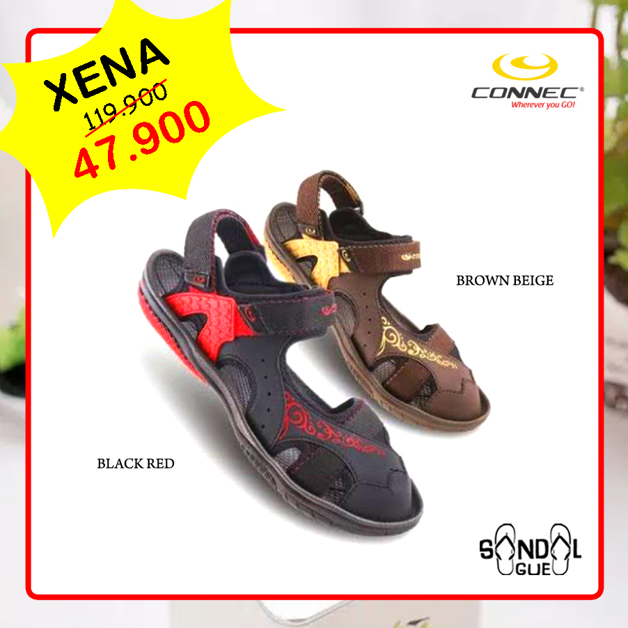 PROMO SANDAL WANITA KEKINIAN CONNEC ZEBRA RAINBOW KAMIDIA XENA 100% BARU