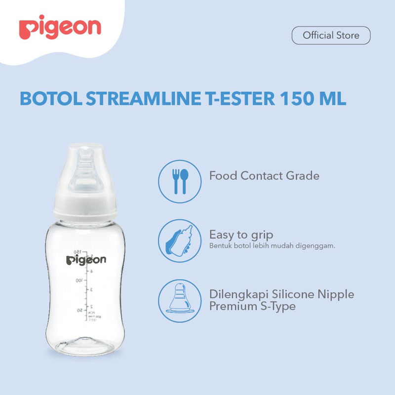 PIGEON Botol T-Ester Streamline 150ml &amp; 250ml with S-type Nipple