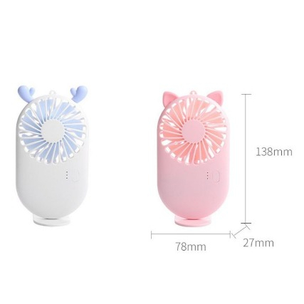 Kipas Angin Portable 2IN1 Cute / Pocket Mini Fan USB Cooling Fan Desktop Hand Held Stand Hp Handphone
