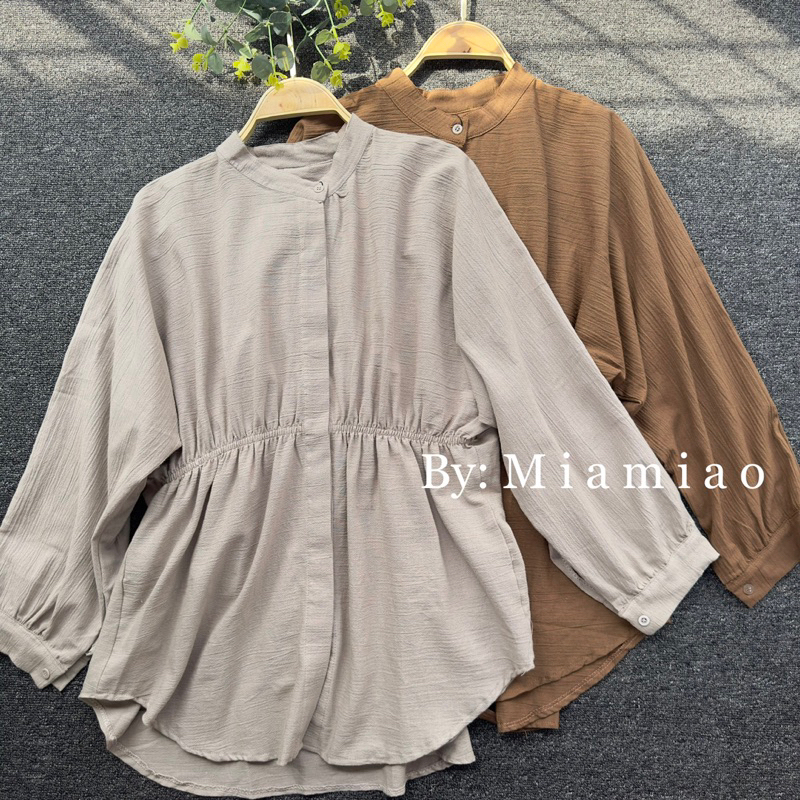 Ami Linen Shirt | Blouse Busui | Atasan Wanita Oversize