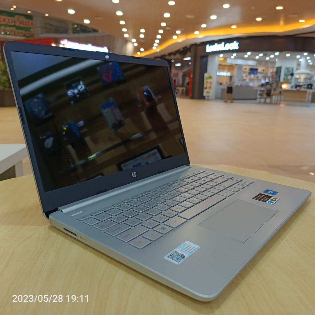 Laptop Slim HP 14s DQ3111TU Intel Celeron N4500 16GB 256GB SSD HD Windows 11 Home OHS Original