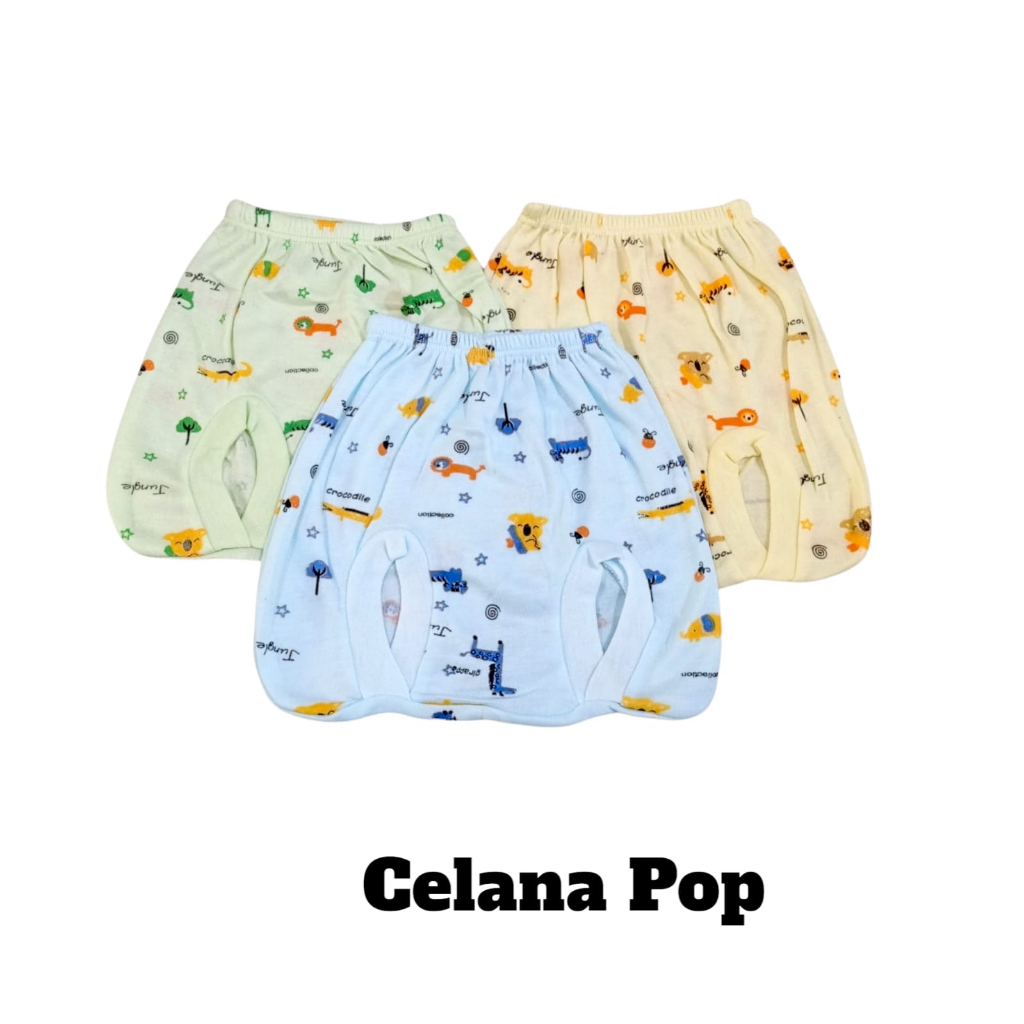 Celana Pop Bayi Kacamata  Full Print  Usia 0-6 Bulan