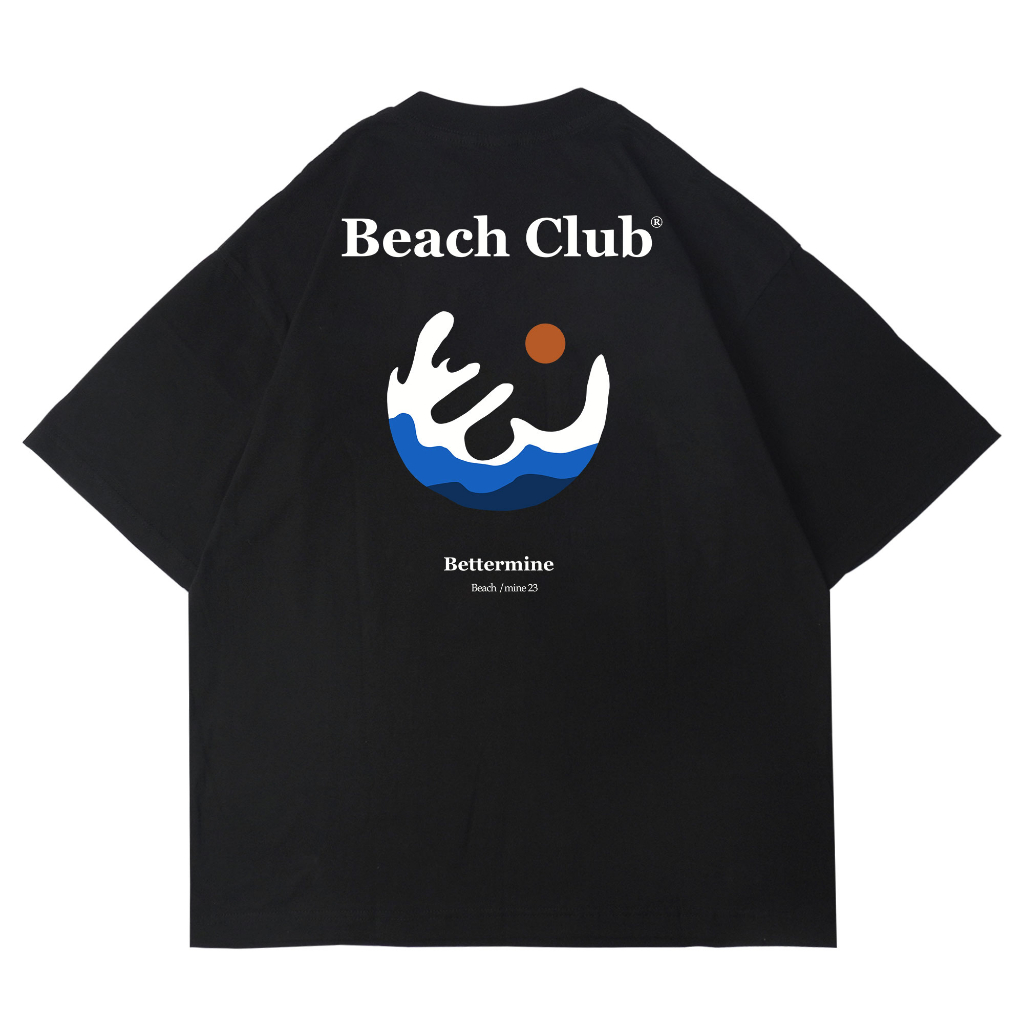 T-Shirt | Oversize | Beach | Black | Bettermine