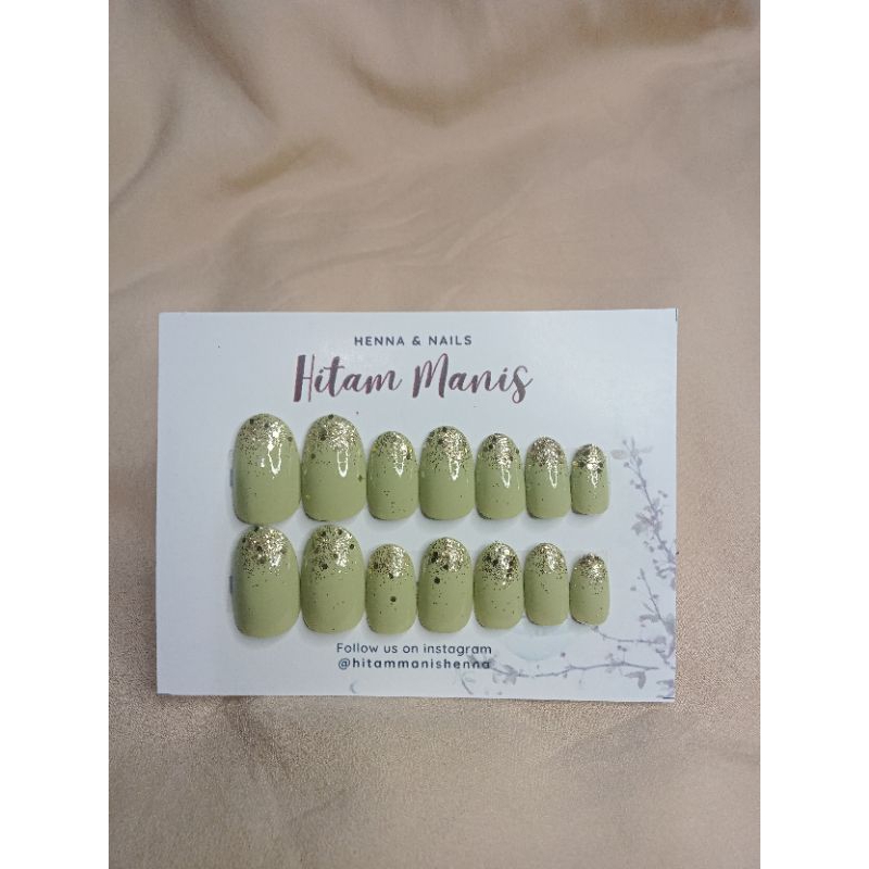 kuku palsu polos Glitter / kuku palsu polos handmade / kuku palsu simple