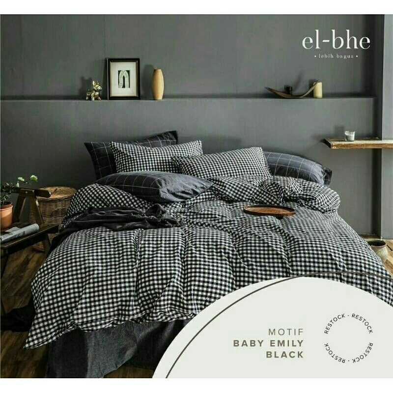 Sprei Hitam Putih - Katun CVC