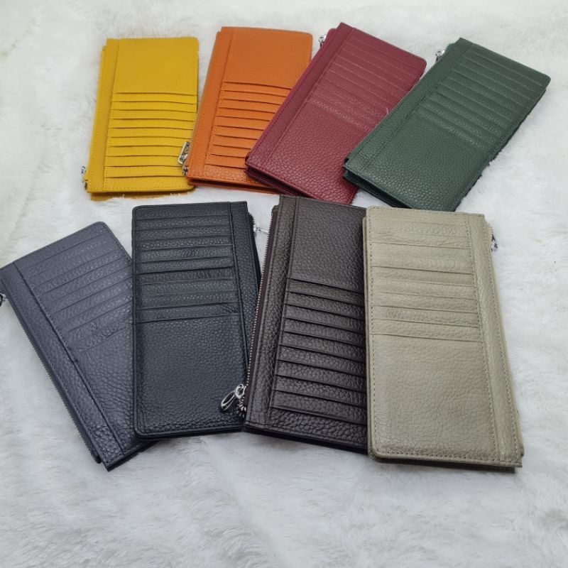 Corona Plain Leather Long wallet / card holder / dompet panjang