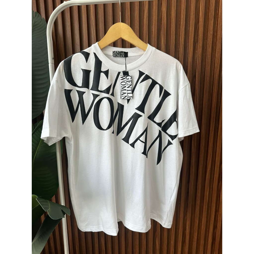 gentle woman oversized basic logo tshirt impt