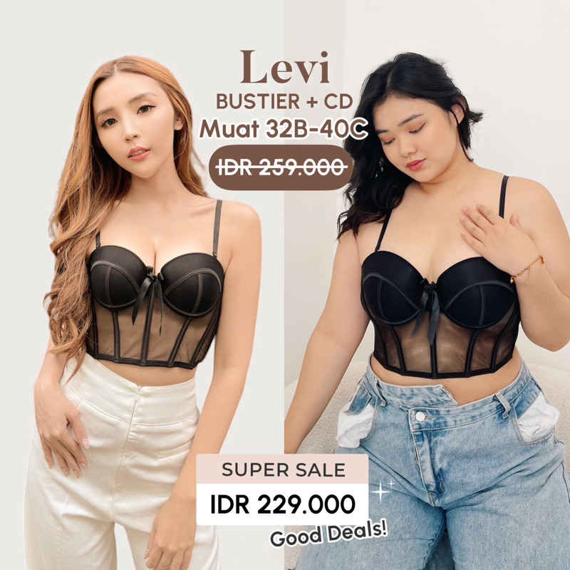 WAINODSHOP - LEVI premium sexy bustier + CD size 32B-40C