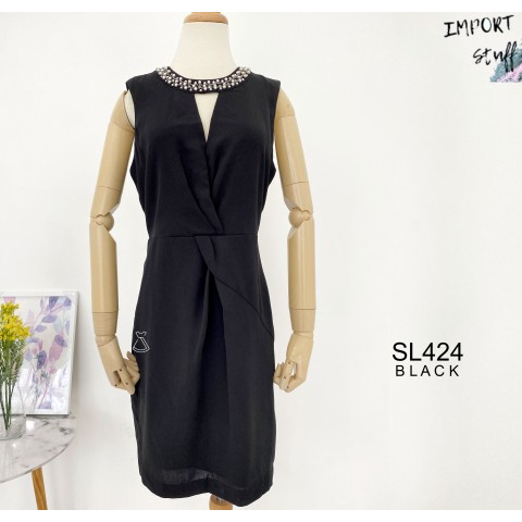 SEOLA - SL424 - Dress Polyester Midi Casual