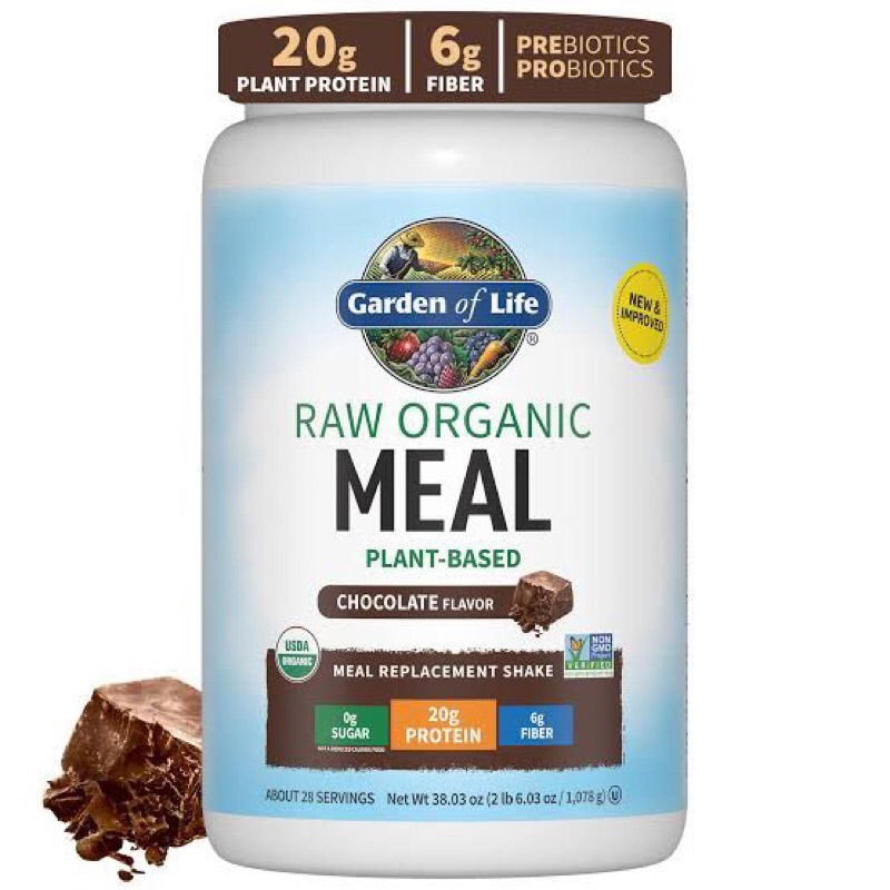 

Garden of Life Raw Organik Meal Shake Meal Replacement Rasa Chocolate (1 kg)